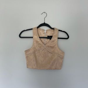 Gold crop top